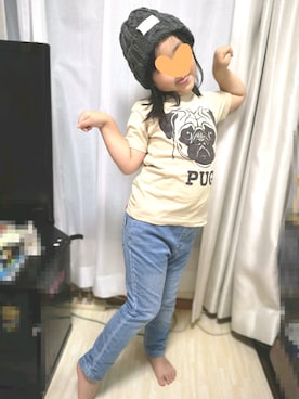 「SM2（エスエムツー）のアイテム（帽子）」を使った、はなはなさん（キッズ・110cm）の秋コーディネート
