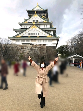 「JUNOAH（ジュノア）のアイテム（チェスターコート）」を使った、をむれつさん（レディース・154cm）の冬コーディネート