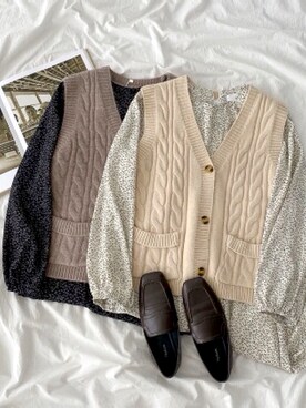 「アイテム（ワンピース/ドレス、シルバー系）」を使った、page.roomさん（レディース・160cm）の冬コーディネート