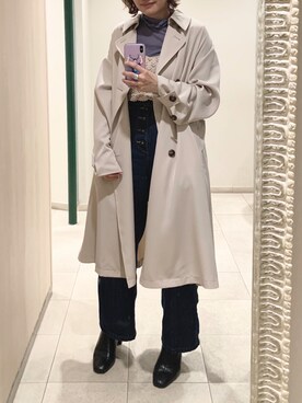 「LOWRYS FARM（ローリーズファーム）のストレッチヒールブーツ　851418（ブーツ）」を使った、s13_oliveさん（レディース・158cm）の冬コーディネート