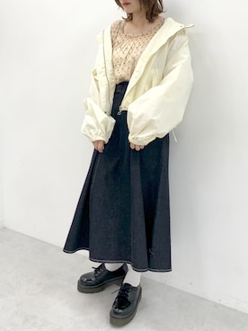 「OLIVE des OLIVE（オリーブデオリーブ）のアイテム（マウンテンパーカー）」を使った、s13_oliveさん（レディース・158cm）の冬コーディネート