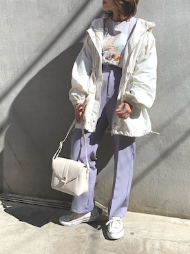 「OLIVE des OLIVE（オリーブデオリーブ）のアイテム（マウンテンパーカー）」を使った、s13_oliveさん（レディース・158cm）の冬コーディネート