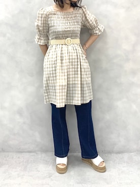 「ミニワンピ」｜s13_oliveさん（レディース・158cm）の春コーディネート