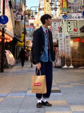 「FREAK'S STORE（フリークスストア）のアイテム（テーラードジャケット）」を使った、きづき さん（メンズ・177cm）の春コーディネート