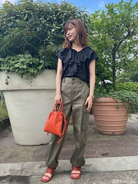 新谷さん(レディース・157cm)の夏コーディネート