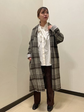 「SHIPS（シップス）のラウンドヒールブーツ◇（ブーツ）」を使った、新谷さん（レディース・157cm）の秋コーディネート