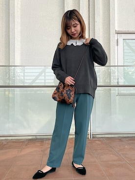 「STATUS（ステイタス）のアイテム」を使った、新谷さん（レディース・157cm）の秋コーディネート