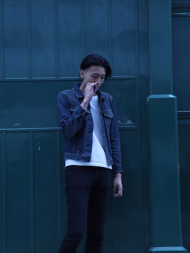 「SAINT LAURENT PARIS（サンローランパリ）のアイテム（デニムジャケット）」を使った、Henryychさん（メンズ・183cm）の夏コーディネート