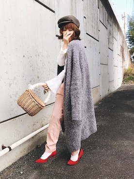 「Rewde（ルゥデ）のアイテム（パンツ）」を使った、𝕞𝕚𝕪𝕒𝕓𝕚さん（レディース・152cm）の冬コーディネート