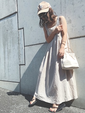 「アイテム（ワンピース/ドレス）」を使った、𝕞𝕚𝕪𝕒𝕓𝕚さん（レディース・152cm・30代）の夏コーディネート