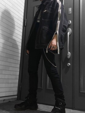 「UNIQLO（ユニクロ）のWOMEN ウルトラストレッチジーンズ（デニムパンツ）」を使った、すごうさん（メンズ・170cm）の冬コーディネート