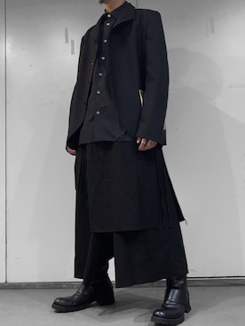 「BLACK COMME des GARÇONS」｜「アイテム（ジャケット/アウター）」を使った、すごうさん（メンズ・170cm）の春コーディネート