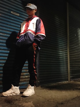 「CROSS COLOURS（クロスカラーズ）のアイテム」を使った、李承修さん（メンズ・165cm）の冬コーディネート