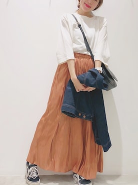 「アイテム（ブルゾン）」を使った、ヨシカワさん（レディース・150cm・30代）の秋コーディネート