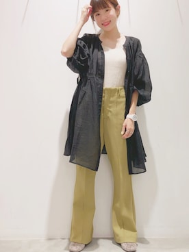 「アースミュージック＆エコロジー」｜ヨシカワさん（レディース・150cm）の秋コーディネート