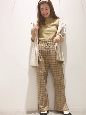 「アイテム（ブルゾン）」を使った、ヨシカワさん（レディース・150cm・30代）の秋コーディネート
