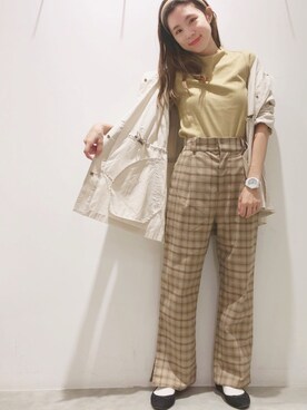 「アイテム（ブルゾン）」を使った、ヨシカワさん（レディース・150cm・30代）の秋コーディネート