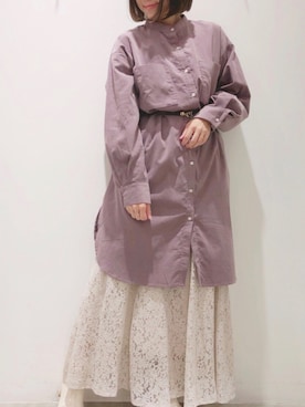 「earth music&ecology（アースミュージックアンドエコロジー）のコーデュロイワンピース ＊（ワンピース）」を使った、ヨシカワさん（レディース・150cm）の秋コーディネート