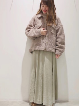 「アイテム（ブルゾン）」を使った、ヨシカワさん（レディース・150cm・30代）の秋コーディネート