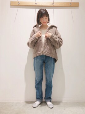 「アイテム（ブルゾン）」を使った、ヨシカワさん（レディース・150cm・30代）の秋コーディネート