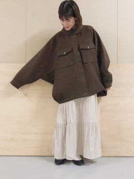 「アイテム（ブルゾン）」を使った、ヨシカワさん（レディース・150cm・30代）の秋コーディネート