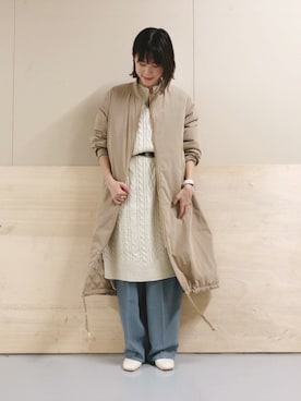 「アイテム（ブルゾン）」を使った、ヨシカワさん（レディース・150cm・30代）の秋コーディネート