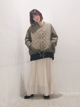 「アイテム（ブルゾン）」を使った、ヨシカワさん（レディース・150cm・30代）の冬コーディネート