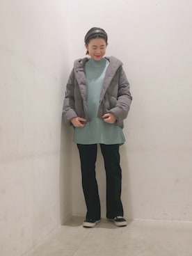 「アイテム（ブルゾン）」を使った、ヨシカワさん（レディース・150cm・30代）の冬コーディネート