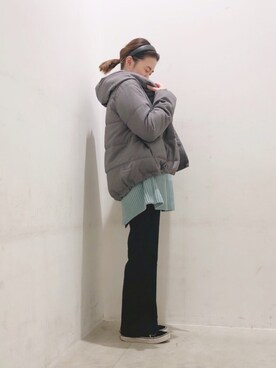 「アイテム（ブルゾン）」を使った、ヨシカワさん（レディース・150cm・30代）の冬コーディネート