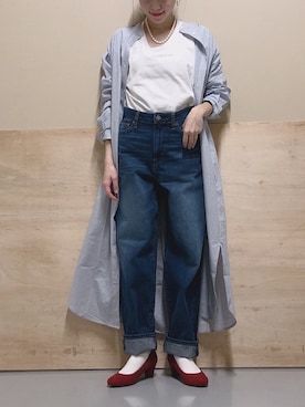 「アイテム（シャツワンピース）」を使った、ヨシカワさん（レディース・150cm・30代）の夏コーディネート