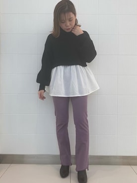 rihoさん（レディース・153cm）の冬コーディネート