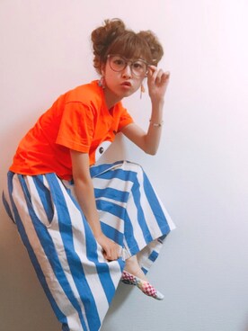 「M&M（エムアンドエム）のアイテム」を使った、ピタちゃんさん（レディース・152cm）の夏コーディネート