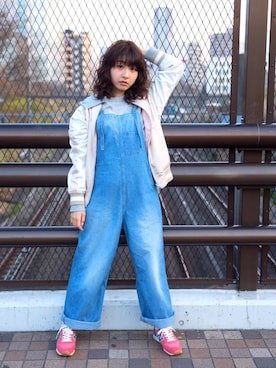 「Simplicite（サンプリシテ）のアイテム（ブルゾン）」を使った、ピタちゃんさん（レディース・152cm）の春コーディネート