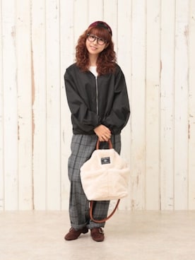 「cepo（セポ）のアイテム（ブルゾン）」を使った、ピタちゃんさん（レディース・152cm）の秋コーディネート