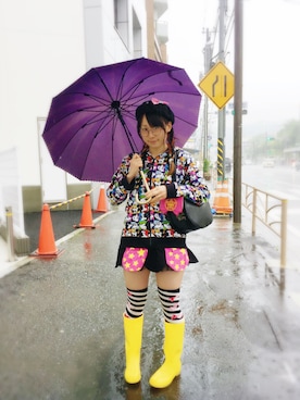 「JSG（ジェイエスジー）のアイテム」を使った、鈴木りぇさん（レディース・156cm）の春コーディネート