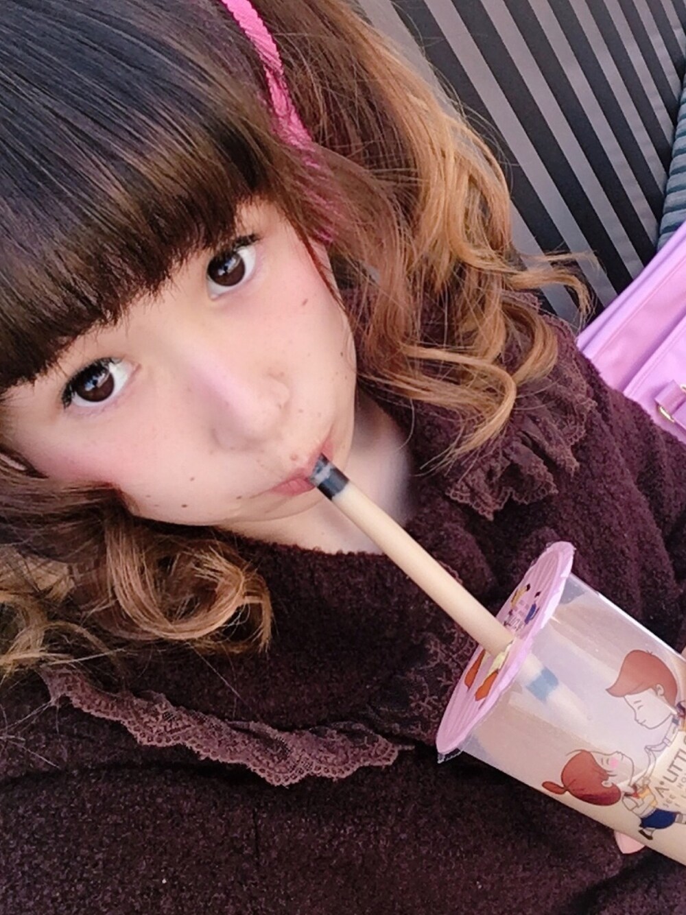 「アウター、ブラウン、かわいい、ゆめかわいい、テディベア、もこもこ、ふわふわ、ツインテール、ロリータ、ロリィタ」｜「BABY,THE STARS SHINE BRIGHTのアイテム（その他アウター、ブラウン系）」を使った、鈴木りぇさん（レディース・156cm）の冬コーディネートの1枚目の写真