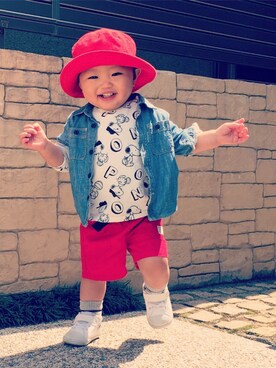 「babygap」｜「アイテム（チノパンツ）」を使った、sei_さん（キッズ・80cm）の春コーディネート