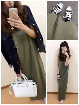 「MichaelKors」｜「アイテム（ワンピース/ドレス）」を使った、mik_.さん（レディース・162cm）の秋コーディネート