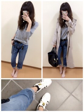 「定番」｜「アイテム（腕時計）」を使った、mik_.さん（レディース・162cm）の秋コーディネート
