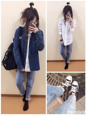 「BANKROBBER（バンクロバー）のアイテム」を使った、mik_.さん（レディース・162cm）の春コーディネート