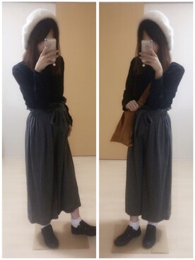 「SUOLO（スオーロ）のアイテム」を使った、mik_.さん（レディース・162cm）の秋コーディネート