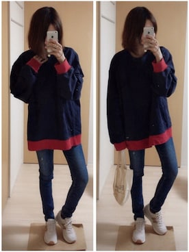 「Lee（リー）のアイテム（その他ベビー用品）」を使った、mik_.さん（レディース・162cm）の冬コーディネート