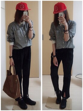 「SEE BY CHLOE（シーバイクロエ）のHARRIET　ハリエット　ミディアムホーボー（ショルダーバッグ）」を使った、mik_.さん（レディース・162cm）の春コーディネート