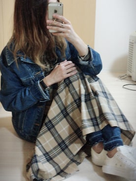 「アイテム（シャツワンピース）」を使った、mik_.さん（レディース・162cm・20代）の冬コーディネート