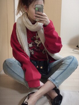 「ミッキー」｜「アイテム（バレエシューズ）」を使った、mik_.さん（レディース・162cm）の冬コーディネート