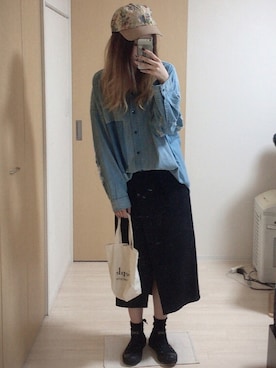 「アイテム（デニムジャケット）」を使った、mik_.さん（レディース・162cm・20代）の春コーディネート