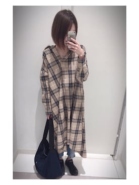 「アイテム（シャツワンピース）」を使った、mik_.さん（レディース・162cm・20代）の春コーディネート
