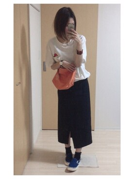 「アイテム（スリッポン）」を使った、mik_.さん（レディース・163cm・20代）の夏コーディネート