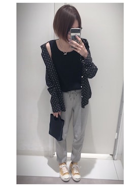 「BEAMS（ビームス）のアイテム（タンクトップ）」を使った、mik_.さん（レディース・162cm）の秋コーディネート
