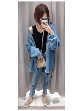 「アイテム（スリッポン）」を使った、mik_.さん（レディース・162cm・20代）の秋コーディネート